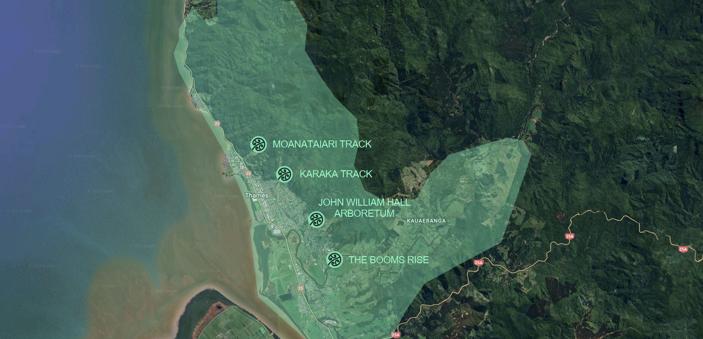 map showing project locations